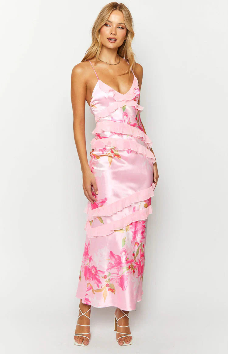 Floral Ruffle Dress - LOUVELLI